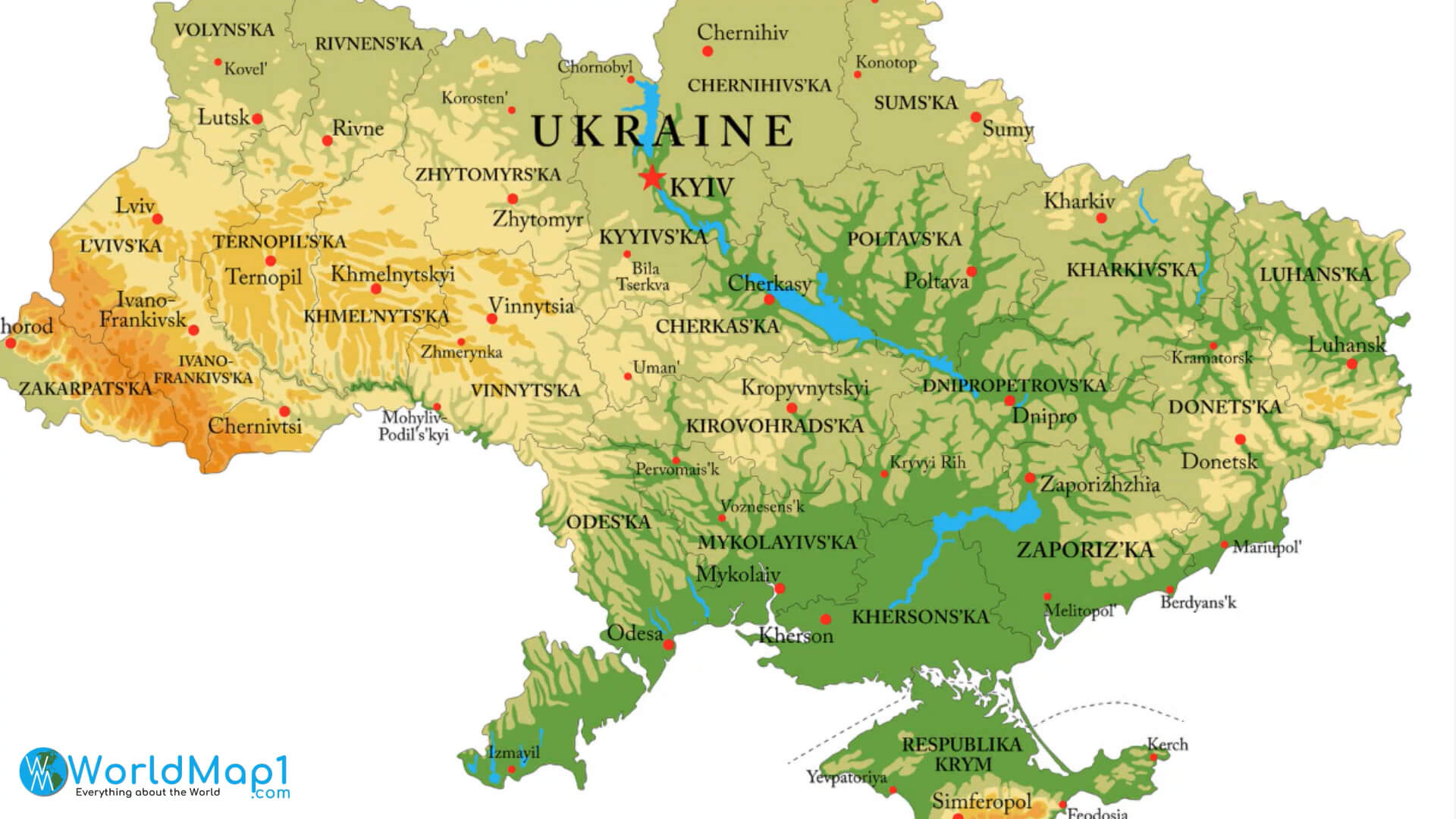 Donetsk Haritası Ukrayna